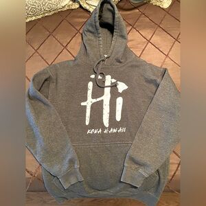 Hawaii Kona Hoodie Sweatshirt size Lg grey